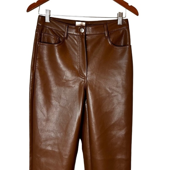 Aritzia The Melina™ Pant- High-waisted Vegan Leather Pants- Size 6 - Picture 3 of 10